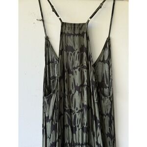 Anthropologie Anama Jumpsuit Wide Split Leg Racer Back Brown/Green Yoga Boho MED